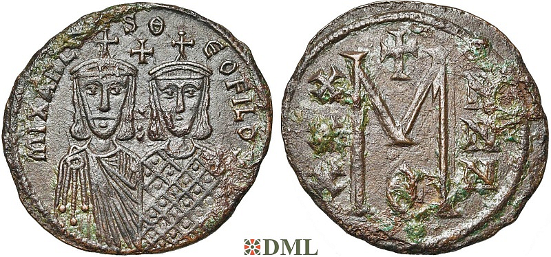 AE Фолис, Византия, Michel II dAmorium et Théophile (821-829), м.д. Constantinople