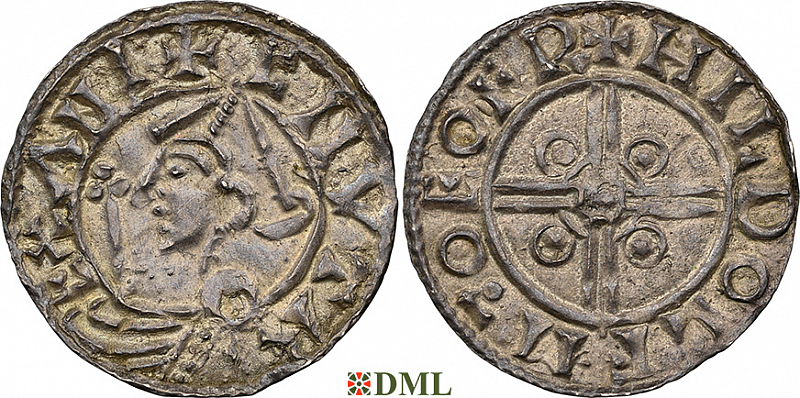 Денарий, Англия, Cnut  (1016-1035), м.д. York, монетарий Hildulfr, North 781