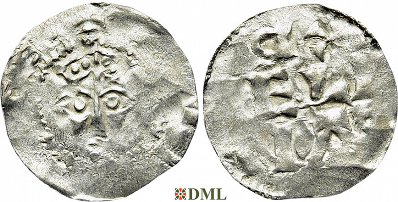 Денарий, Германия, Нижняя Лотарингия, Hendrik III (1039-1056), м.д. Zaltbommel, Ilisch 2000, 4.17