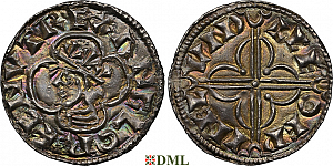 Денарий, Англия, Cnut  (1016-1035), м.д. London, монетарий Leofwine, North 781