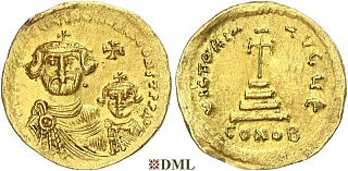 Солид, Византия, Heraclius (610-641) и Heraclius Constantine (613–641), м.д. Constantinople
