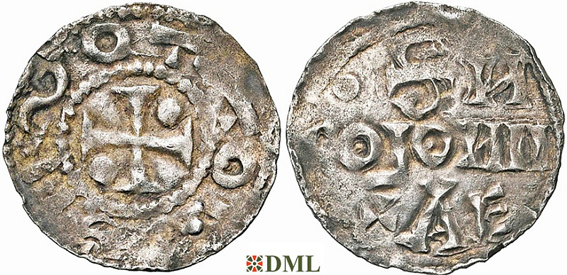 Денарий, Германия, Нижняя Лотарингия, Anonymous bishop, м.д. регион Meuse