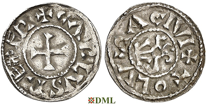 Денье, Каролинги, Charles le Chauve (840-877), м.д. Toulouse, Depeyrot 1003