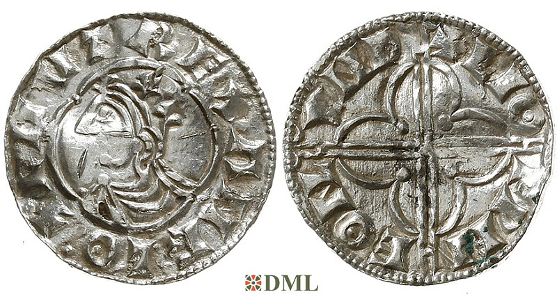 Денарий, Англия, Cnut (1016-1035), м.д. London, монетарий Leofwine, North 781