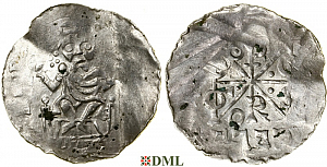 Денарий, Германия, Нижняя Лотарингия, Heinrich III (1046-1056), м.д. Celles, Ilisch 2014, 28.3