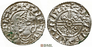 Денарий, Англия, Cnut (1016-1035), м.д. London, монетарий Ælfric, North 787