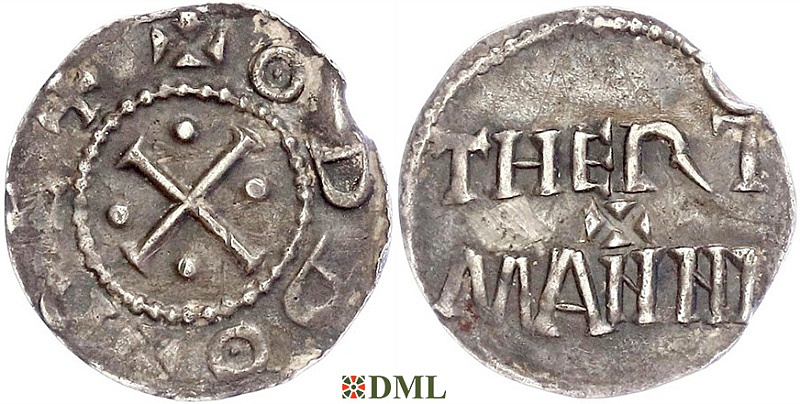 Денарий, Германия, Саксония, Otto III (983-1002), м.д. Dortmund, Dbg. 743
