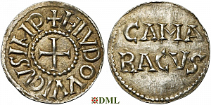 Денье, Каролинги, Louis le Pieux (814-840), м.д. Cambrai, Depeyrot 230