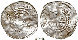 Денарий, Германия, Верхняя Лотарингия, Berthold (996-1018), м.д. Toul, Dbg. 957