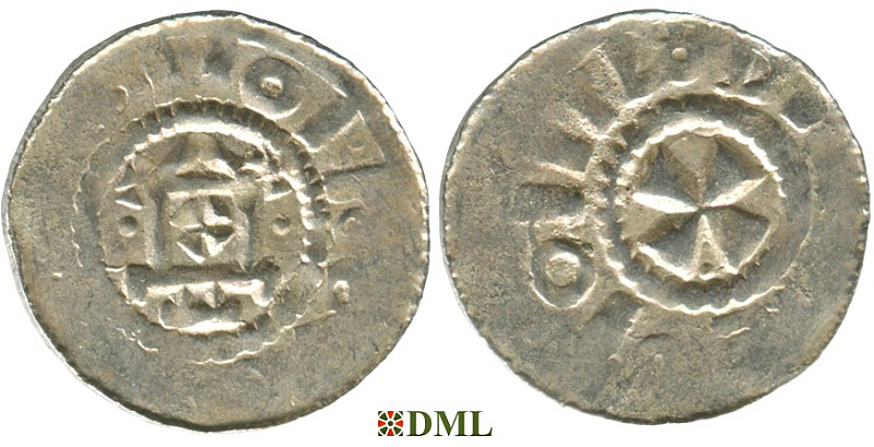 Денарий, Германия, Саксония, Anonymous bishop, м.д. Magdeburg, Dbg. 1330