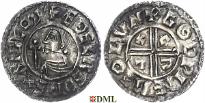 Денарий, Англия, Æthelred II (978-1016), м.д. London, монетарий Godwine, North 770