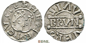 Денарий, Германия, Нижняя Лотарингия, Bruno III (1050-1057), м.д. Leeuwarden, Ilisch 2000, 21.14