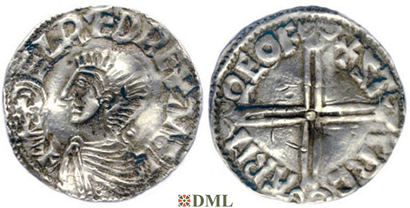 Денарий, Англия, Æthelred II (978-1016), м.д. York, монетарий Styrkarr, North 774