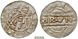 Денарий, Германия, Нижняя Лотарингия, Bruno III (1050-1057), м.д. Leeuwarden, Ilisch 2000, 21.14