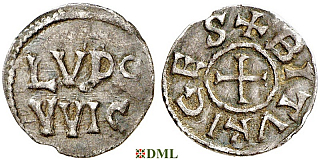 Обол, Каролинги, Ludwig I (814-840), м.д. Bourges