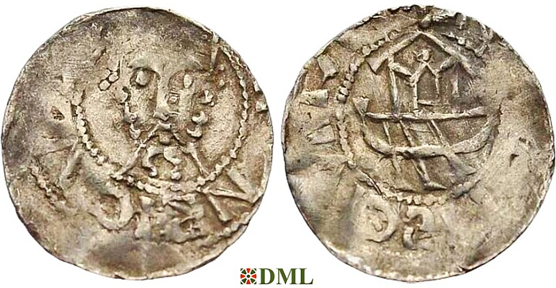 Денарий, Германия, Франкония, Heinrich III (1039-1046), м.д. Speyer, Dbg. 830
