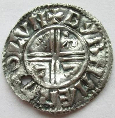 Денарий, Англия, Æthelred II (978-1016), м.д. London, монетарий Beorhtmær, North 770