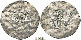 Денарий, Германия, Нижняя Лотарингия, Heinrich III (1036-1056), м.д. Tiel, Ilisch 2000, 3.17