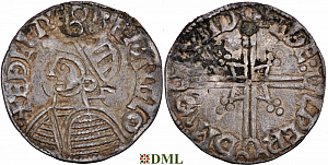 Денарий, Англия, Æthelred II (978-1016), м.д. London, монетарий Æthelweard, North 775