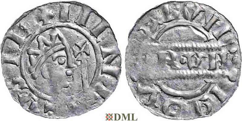 Денарий, Германия, Нижняя Лотарингия, Bruno III (1050-1057), м.д. Leeuwarden, Ilisch 2000, 21.14