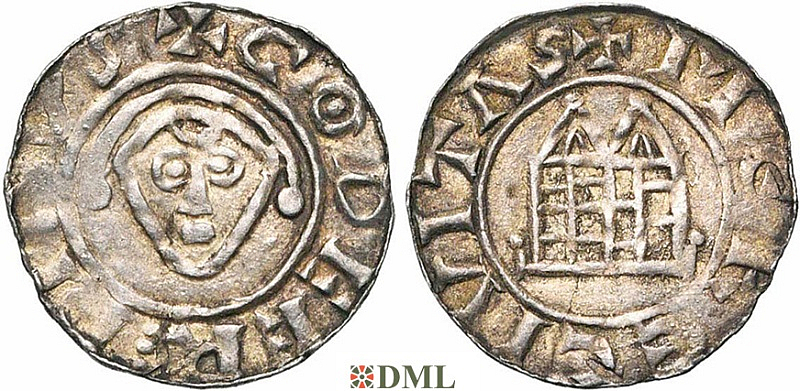 Денарий, Германия, Нижняя Лотарингия, Godfried (†1069), м.д. Merum, Ilisch 2000, 24.1