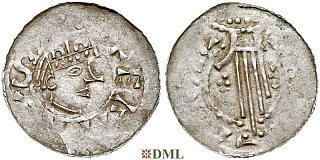 Денарий, Германия, Швабия, Heinrich II (1002-1024), м.д. Esslingen, Dbg. 951