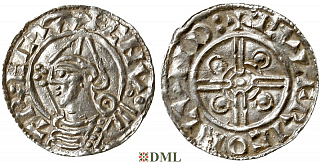 Денарий, Англия, Cnut (1016-1035), м.д. London, монетарий Wulfric, North 787