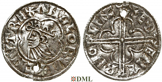 Денарий, Англия, Cnut (1016-1035), м.д. Lincoln, монетарий Æthelmær, North 781