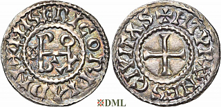 Денарий, Каролинги, Eudes (888-897), м.д. Tours