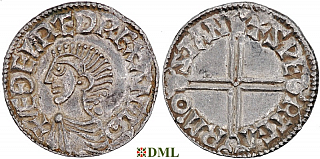 Денарий, Англия, Æthelred II (978-1016), м.д. Stamford, монетарий Svartgeirr, North 774