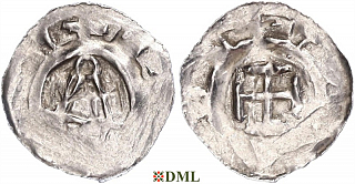 Денарий, Германия, Швабия, Anonymous bishop, м.д. Konstanz, Dbg. 1012