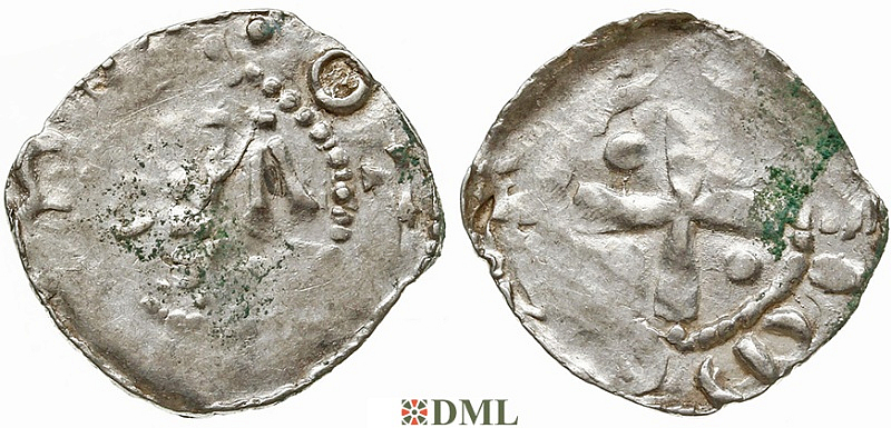 Денарий, Германия, Верхняя Лотарингия, Haimo (990-1024), м.д. Verdun, Dbg. 96
