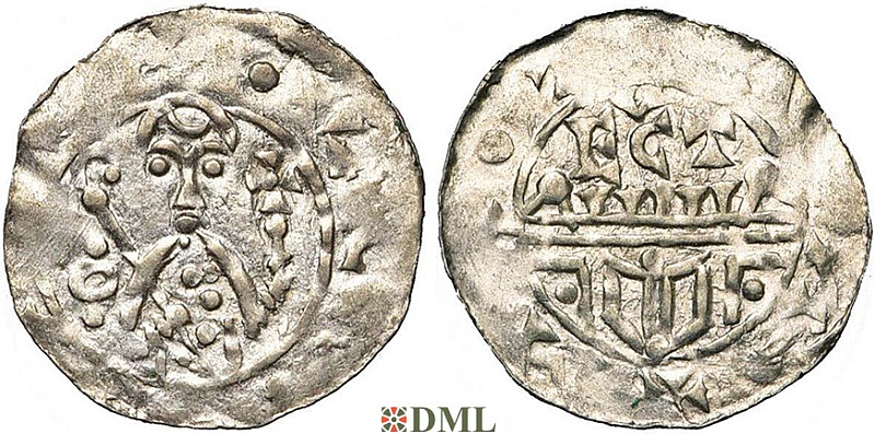 Денарий, Германия, Нижняя Лотарингия, B. Wilhelm (1054-1076), м.д. Utrecht, Ilisch 2000, 10.10