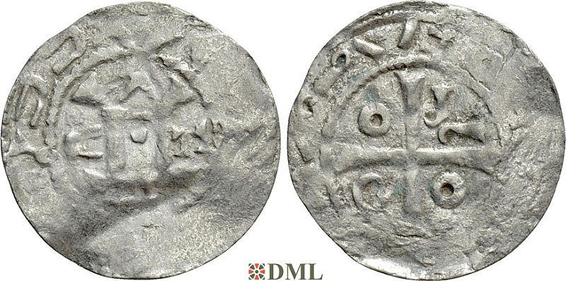 Денарий, Германия, Саксония, Anonymous bishop, м.д. Magdeburg, Dbg 1775