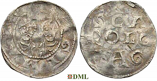 Денарий, Германия, Нижняя Лотарингия, Heinrich III (1039-1056), м.д. Remagen, Dbg. 431