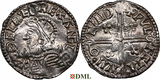 Денарий, Англия, Æthelred II (978-1016), м.д. London, монетарий Wulfstan, North 775