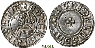 Денарий, Англия, Æthelred II (978-1016), м.д. Lincoln, монетарий Æthelnoth, North 777