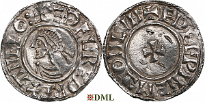 Денарий, Англия, Æthelred II (978-1016), м.д. London, монетарий Æthelwine, North 777
