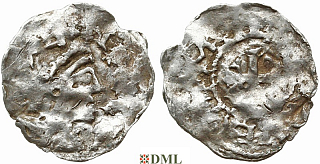 Денарий, Германия, Нижняя Лотарингия, Heinrich II (1002-1014), м.д. Maastricht, Ilisch 2014, 39.4