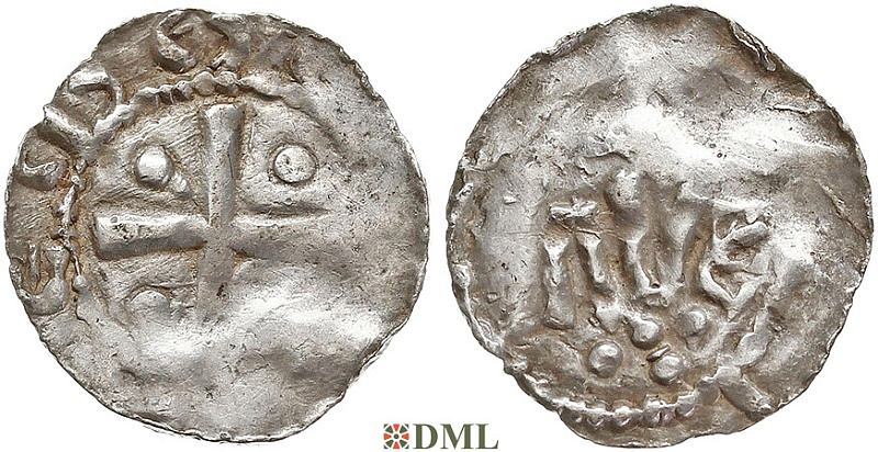 Денарий, Германия, Верхняя Лотарингия, Haimo (990-1024), м.д. Verdun, Dbg. 96