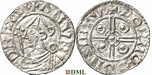 Денарий, Швеция, Anund (Jakob) Olofsson (1022-1050), монетарий Thormoth, м.д. Sigtuna, Malmer -