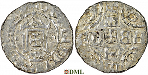 Денарий. Германия, Нижняя Лотарингия, Dirk IV (1039-1049), м.д. Rijnsburg, Ilisch 2000, 11.2