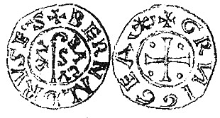 Денарий, Германия, Нижняя Лотарингия, B. Bernold (1040-1054), м.д. Groningen, Ilisch 2000 18.3