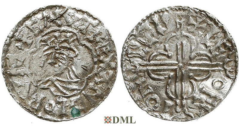 Денарий, Англия, Cnut (1016-1035), м.д. London, монетарий Leofsige, North 781