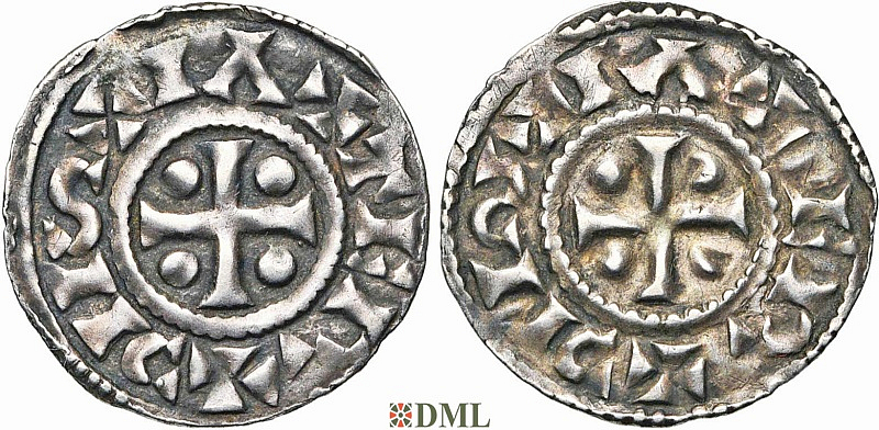 Денарий, Каролинги, Charles le Gros, empereur (881-887), м.д. Nevers
