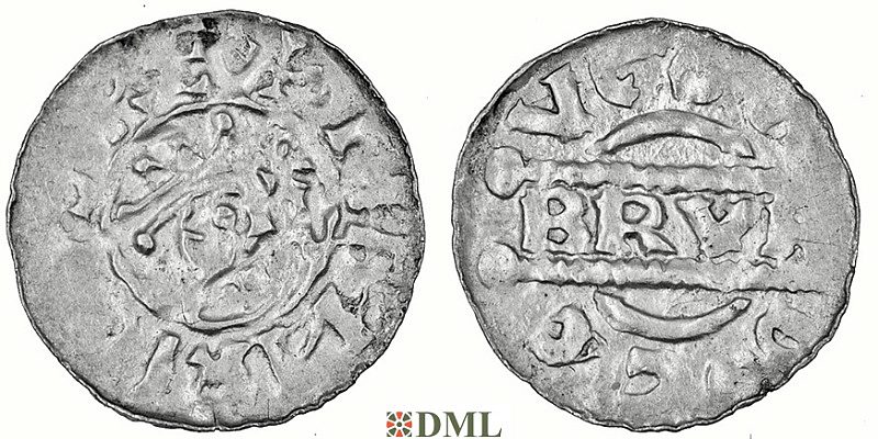 Денарий, Германия, Нижняя Лотарингия, Bruno III (1050-1057), м.д. Dokkum, Ilisch 2000, 21.19