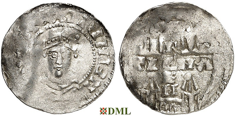 Денарий, Германия, Швабия, Heinrich II (1002-1024), м.д. Strassburg, Dbg. 915