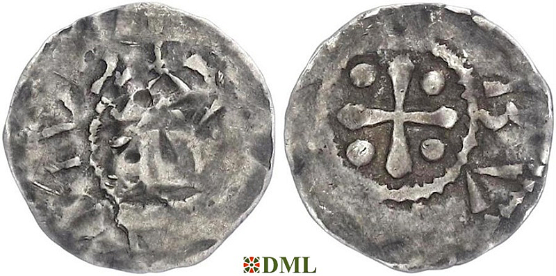 Обол, Германия, Франкония, Heinrich IV (995-1004), м.д. Wurzburg, Dbg. 