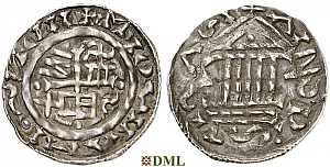 Денарий, Германия, Бавария, Heinrich III (1027-1039) и Konrad II (1024-1039), м.д. Regensburg, Hahn 1976, 35