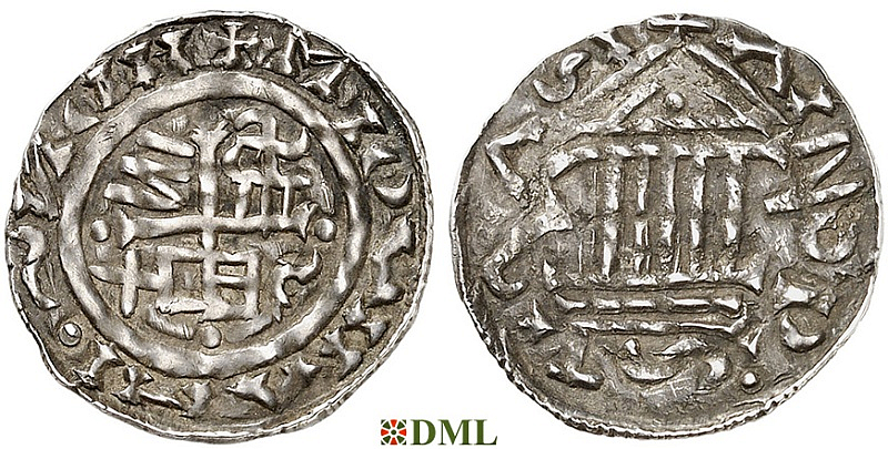 Денарий, Германия, Бавария, Heinrich III (1027-1039) и Konrad II (1024-1039), м.д. Regensburg, Hahn 1976, 35